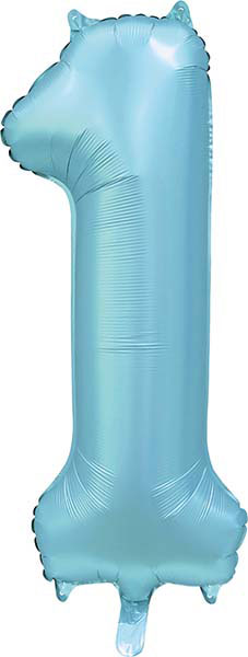 WeFiesta Folieballon 1 Satijn Lichtblauw 86 cm