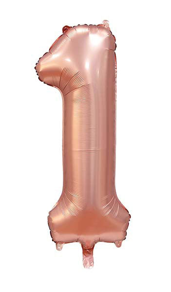 WeFiesta Folieballon 1 Satijn Rose Goud 86 cm