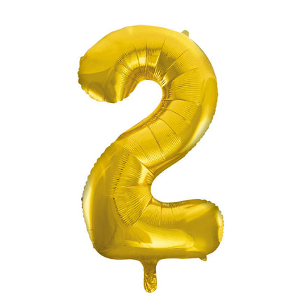 WeFiesta Folieballon 2 Goud 86 cm