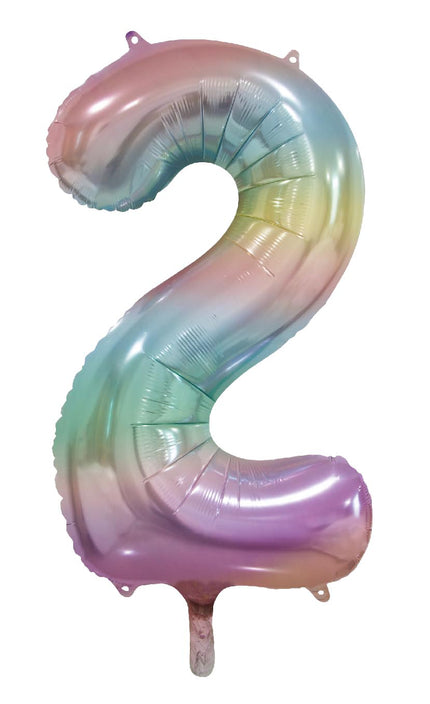 WeFiesta Folieballon 2 Pastel Regenboog 86 cm