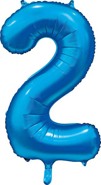 WeFiesta Folieballon 2 Satijn Blauw 86 cm