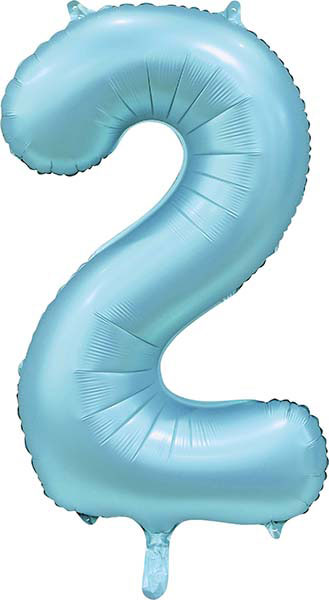 WeFiesta Folieballon 2 Satijn Lichtblauw 86 cm