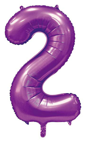 WeFiesta Folieballon 2 Satijn Paars 86 cm