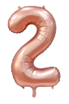 WeFiesta Folieballon 2 Satijn Rose Goud 86 cm