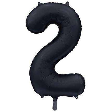 WeFiesta Folieballon 2 Satijn Zwart 86 cm