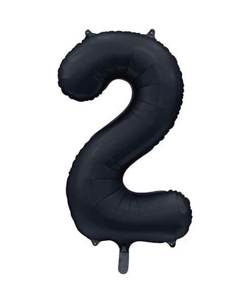WeFiesta Folieballon 2 Satijn Zwart 86 cm