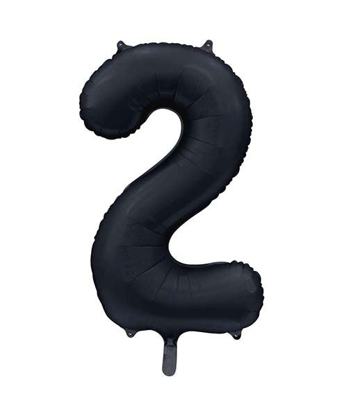 WeFiesta Folieballon 2 Satijn Zwart 86 cm