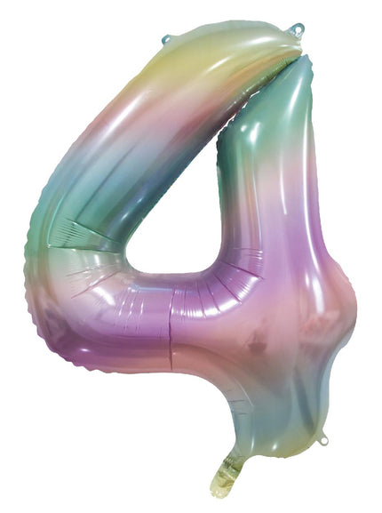 WeFiesta Folieballon 4 Pastel Regenboog 86 cm