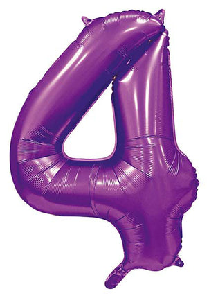 WeFiesta Folieballon 4 Satijn Paars 86 cm