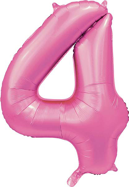 WeFiesta Folieballon 4 Satijn Roze 86 cm