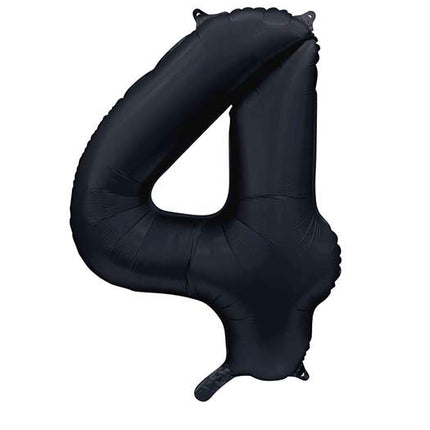 WeFiesta Folieballon 4 Satijn Zwart 86 cm