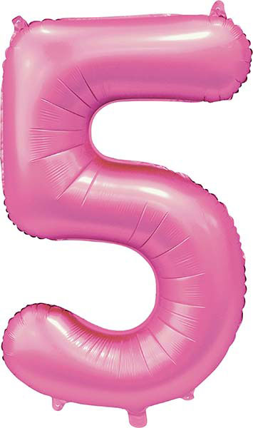 WeFiesta Folieballon 5 Satijn Roze 86 cm