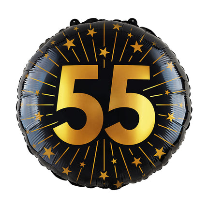 WeFiesta Folieballon 55 Goud Zwart 45 cm