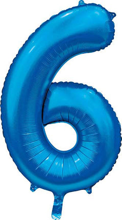 WeFiesta Folieballon 6 Satijn Blauw 86 cm