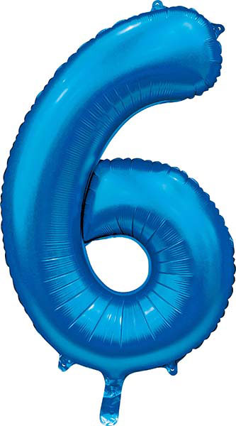 WeFiesta Folieballon 6 Satijn Blauw 86 cm