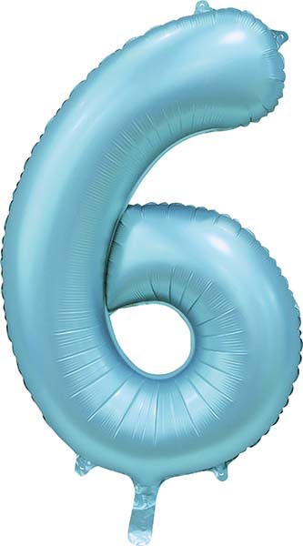 WeFiesta Folieballon 6 Satijn Lichtblauw 86 cm