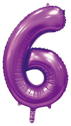 WeFiesta Folieballon 6 Satijn Paars 86 cm