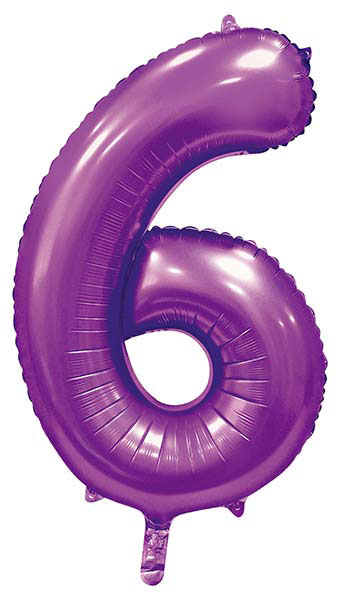 WeFiesta Folieballon 6 Satijn Paars 86 cm
