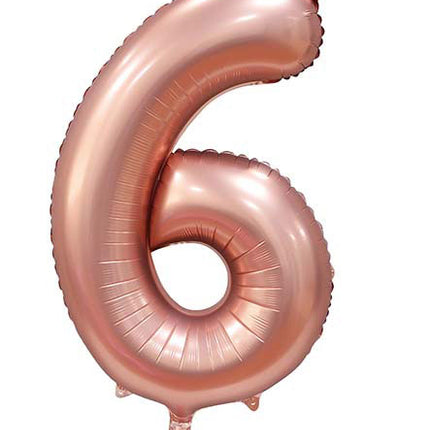 WeFiesta Folieballon 6 Satijn Rose Goud 86 cm