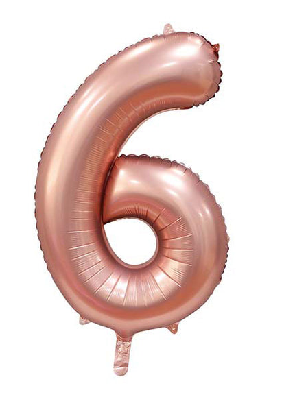 WeFiesta Folieballon 6 Satijn Rose Goud 86 cm