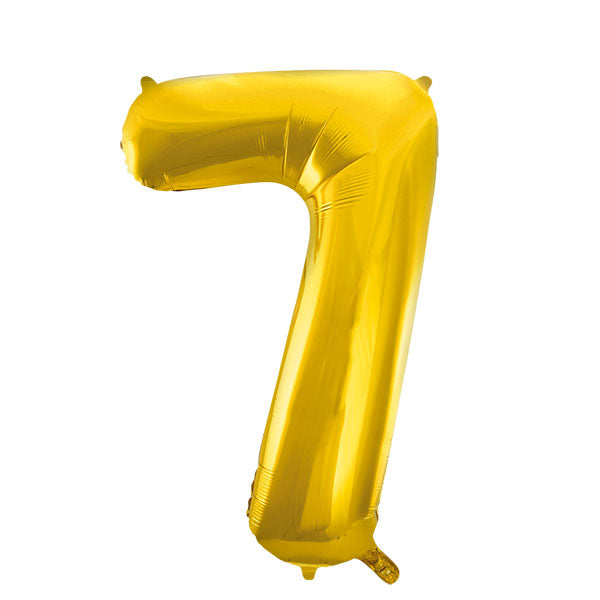 WeFiesta Folieballon 7 Goud 86 cm