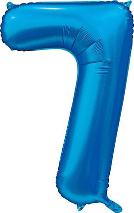 WeFiesta Folieballon 7 Satijn Blauw 86 cm