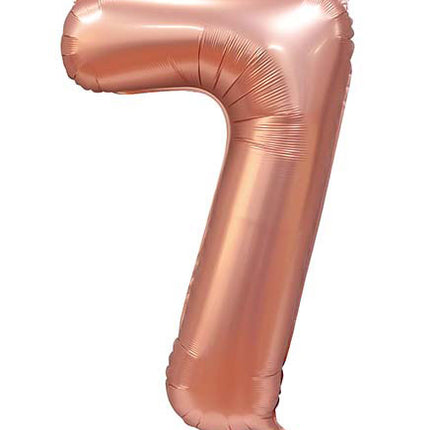 WeFiesta Folieballon 7 Satijn Rose Goud 86 cm