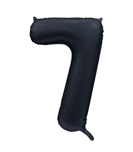 WeFiesta Folieballon 7 Satijn Zwart 86 cm