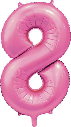 WeFiesta Folieballon 8 Satijn Roze 86 cm