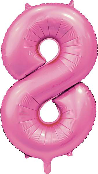 WeFiesta Folieballon 8 Satijn Roze 86 cm