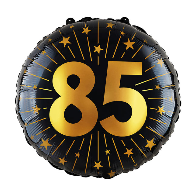 WeFiesta Folieballon 85 Goud Zwart 45 cm