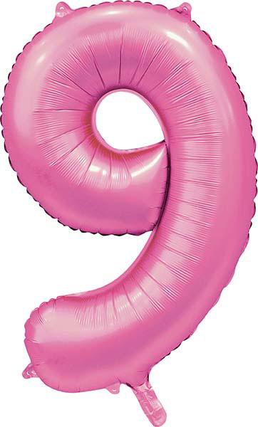 WeFiesta Folieballon 9 Satijn Roze 86 cm