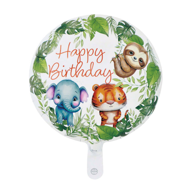 WeFiesta Folieballon Happy Birthday Jungle 45 cm