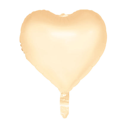 WeFiesta Folieballon Hart Pastel Geel 45 cm