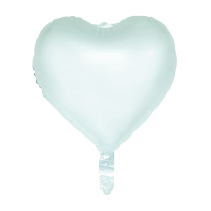 WeFiesta Folieballon Hart Pastel Groen 45 cm