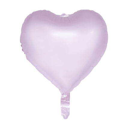 WeFiesta Folieballon Hart Pastel Paars 45 cm