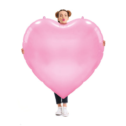 WeFiesta Folieballon Hart Roze XXL 157 cm