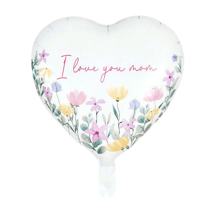 WeFiesta Folieballon I Love You Mom Hart 45 cm