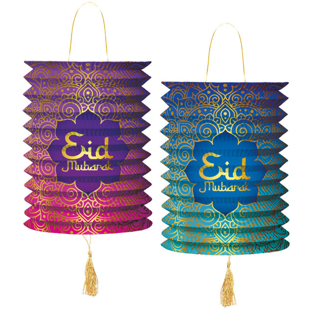 WeFiesta Papieren Lantaarn Ramadan Eid Mubarak 2 stuks