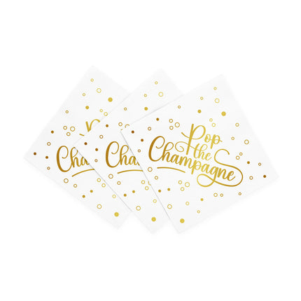 WeFiesta Papieren Servetten Pop the Champagne 20 stuks