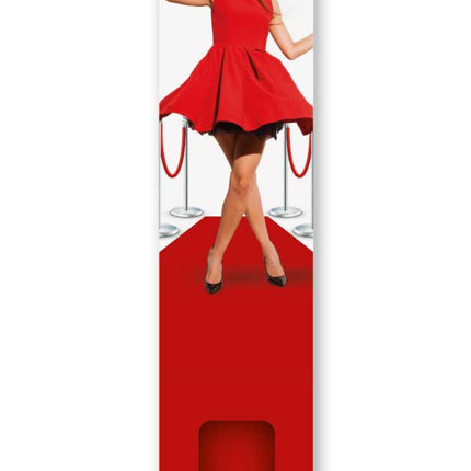 WeFiesta Rode Loper met Plakstrip 450 x 60 cm | Rode Feestloper