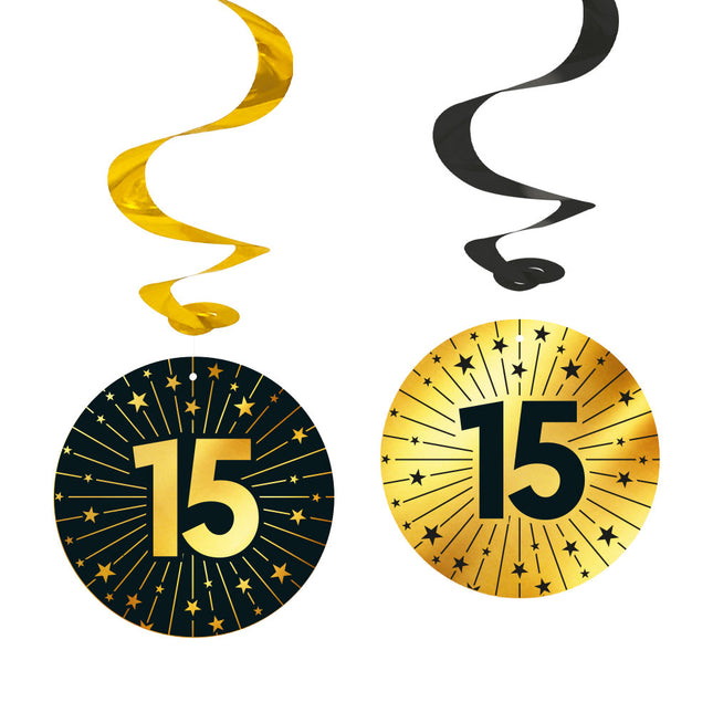 WeFiesta Swirls 15 jaar Goud Zwart 95 cm