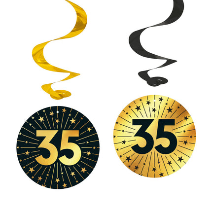 WeFiesta Swirls 35 jaar Goud Zwart 95 cm