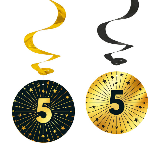 WeFiesta Swirls 5 jaar Goud Zwart 95 cm