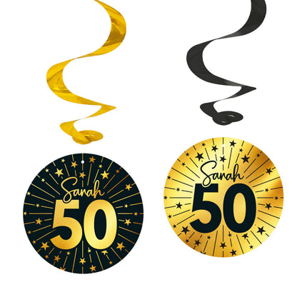 WeFiesta Swirls Sarah Goud Zwart 95 cm