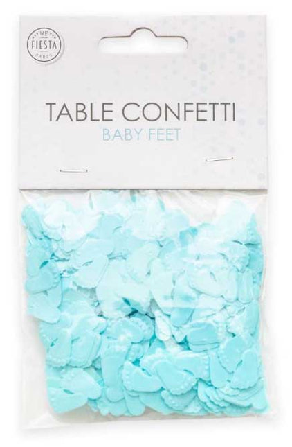 WeFiesta Tafel Confetti Blauwe Baby Voetjes - 14 gram