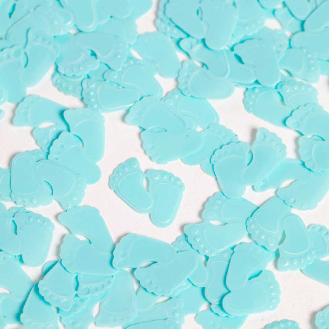 WeFiesta Tafel Confetti Blauwe Baby Voetjes - 14 gram