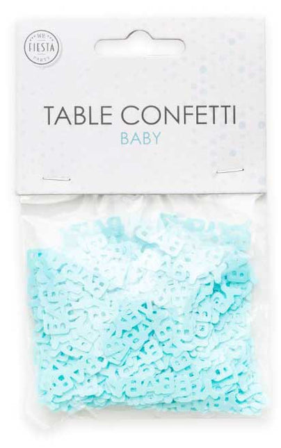WeFiesta Tafel Confetti Blauwe tekst Baby - 14 gram