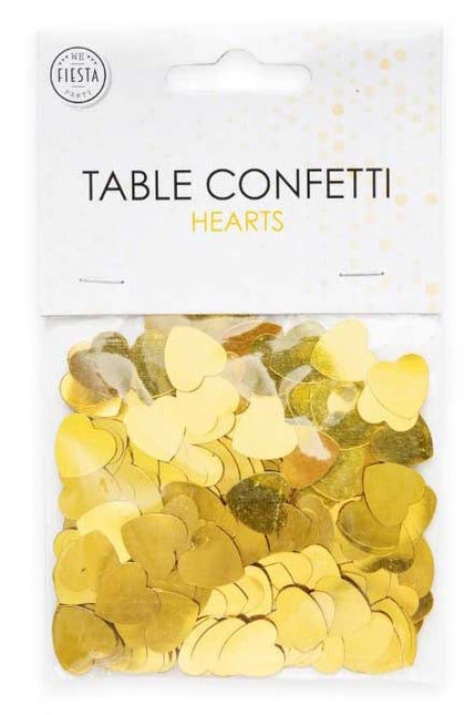WeFiesta Tafel Confetti Gouden Hartjes - 14 gram