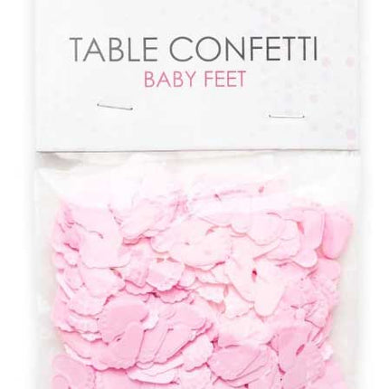 WeFiesta Tafel Confetti Roze Baby Voetjes - 14 gram